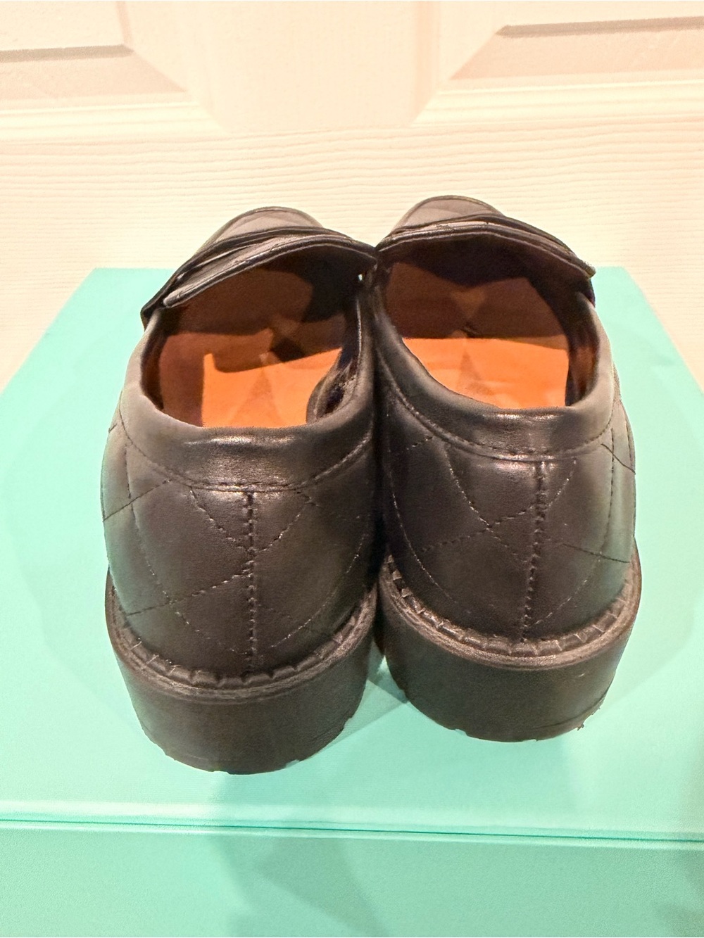 Primark Black Quilted Penny Loafers for Women, size 8 - Picture 3 of 8